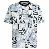 KARL LAGERFELD JEANS Relaxed All Over Print Tee, Urban Texture AOP, M