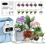 TRJZWA Bewässerungssystem Automatische Bewässerung für Balkone,Topfpflanzen,USB-C Indoor Automatisches Bewässerungssystem mit Programmierbarem Zeitschaltuhr und 10 Tropfschläuchen Bewässerung