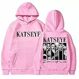 Generisch Mengmiao K-Katseye Y2K Print Hoodie Damen Herren Pullover Unisex Sweatshirt Retro Streetwear Sport Oberteil
