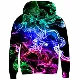 Idgreatim Novetly Kapuzenpullover mit Taschen, 3D-Druck, 5-13 Jahre - Grau - 8-10 Jahre