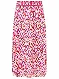 Zwillingsherz Damen Rock Maxi Midirock mit Gummibund Frühling Sommer – Bunt Gemustert