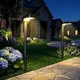 AGOTD Solarleuchten für Außen Garten, 2 Stück Solar Wegeleuchte mit 3 Lichtmodi, IP65 Wasserdicht Solarlampen Gartenleuchte für Garten, Terrasse, Wege