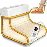 sinnlein Fußwärmer mit 6 Temperaturstufen & Timer | Fußheizung elektrisch | Überhitzungsschutz & Abschaltautomatik (Beige)