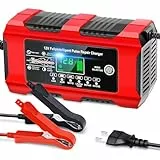 YDBAO Autobatterie Ladegerät 10A 12V Smart Vollautomatische KFZ Batterieladegerät Mit LCD Bildschirm Temperaturkompensation Reparaturmodus Ladegerät für Auto Motorrad Kleintransporter Boot