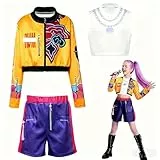 Taechalingo Korea Pop singer Kostüm Kinder,Anime Cosplay Costume Kostüm,Hunter Cosplay Costume Outfit Mädchen,Kpop Band für Kinder Halloween Karneval Bühnenkleid Rollenspiel