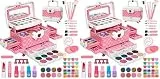 Schminkkoffer für Mädchen 55 Teile Waschbar Kinderschminke Set Geschenk 3 4 5 6 7 8 9 10 Jahre (Packung mit 2)