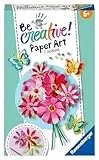 Ravensburger BeCreative Paper Art Flowers & Butterflies - Bastelset für Kinder ab 6 Jahren, Papierfiguren basten für Mädchen und Jungen - 23678 - Geburtstagsgeschenke, Deko selber basteln