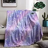 MIQEBX Kuscheldecke Leuchtet im Dunkeln, Einhorn Decke Kuscheldecke Kinder, Weich Fleecedecke Wohndecke, Geschenk für Kinder Jungen Mädchen (Einhorn-violett, 150x200cm)