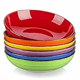vancasso Suppenschalen Steingut, Bonita Suppenteller 6er Set, Pastateller, Spaghetti Tiefteller, Nudelschalen, Ramenschalen, große Salatschalen, Mehrzweckschalen
