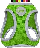 DDOXX Reflektierendes Airmesh Step-In Hundegeschirr - Verstellbare Brust Welpengeschirr für alle Größen - XL (Grün)