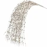 KI Store 8 Stück deko Zweig Weihnachten äste künstlicher weihnachtszweig 95cm mit Glitzer bastelzweige dekozweig Stem Mistelzweig für Weihnachts deko (Champagner)