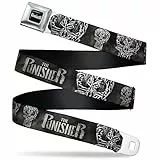 Buckle-Down Herren Seatbelt Belt The Punisher Regular Gürtel, Mehrfarbig, 1.5' Wide-Fits Pant Size 24-38
