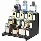 Lifewit Schwarzes multifunktionales Stufendisplay-Regal für Kölnisch Wasser, Figuren, Hautpflege, Sammlerstücke, Display Ständer für Make-up-Zimmer, Wohnzimmer, Schlafzimmer, Badezimmer, 22,8 cm