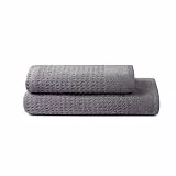 OSAMA Sweet Home SW 84009452 Waffle bestehend aus Gäste-Hand- und Gesichtshandtuch-Set, Reine Baumwolle Zero Twist, Frostgrau, 40 cm x 50 cm und 50 cm x 100 cm