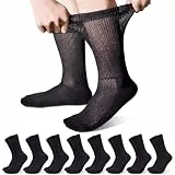 GRPSKCOS Diabetiker Socken Herren 8 Paar Socken Ohne Gummibund Komfort Herrensocken（#2 Schwarz*8 43-46）