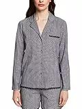 ESPRIT Damen Printed Cotton Lace Sus S.shirt_a_l Pyjamaoberteil, Navy, 38 EU