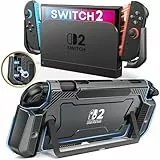 Coogamefly Switch 2 Hülle with Pop Up Grip, PC Shockproof Switch 2 Case Kompatibel mit Nintendo Switch 2 Schutzhülle Accessories, Slim Ergonomisches Design Dual Grip Hülle, Kratzfeste, Stoßfeste
