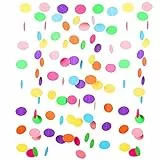9 Meter Runde Papier Girlande Bunt Deko, Kreis Punkte Hängend Regenbogengirlande, Dekorationen für Geburtstag, Geburtstagsdeko, Kindergeburtstag. Geburtstagsparty Dekoration