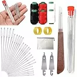 Big Eye Stahl-Nähnadel-Set, 2025 neue Edelstahl-Nadeln zum Handnähen, 37-teiliges Stahlnadel-Set mit großem Auge – lange und dünne handgefertigte Quilt- und Nähnadeln für DIY-Nähen (37-teilig)