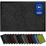 Gentle North Hochwertige Fußmatte anthrazit 80x120 groß für Innen & Außen - Schmutzfangmatte rutschfest, waschbar & wetterfest - Fussmatte für Eingangsbereich & Aussenbereich - Läufer Flur dünn