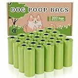 AiTodos® 300 Stück Hundekotbeutel, Grün, Geeignet zum Verlassen des Hauses, Kotbeutel für Hunde - 30 * 21,5 cm, Polyethylen-Material, Tragbar - Hunde Kotbeutel (20 Rollen, 15 pro Rolle)