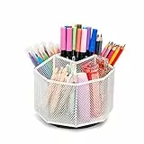 EXERZ 360 Drehbarer Schreibtisch-Organizer, Spinnen Halter, Drehbares Aufbewahrungssystem. Rutschfeste Basis. Für Schreibwaren, Kosmetik, Kunsthandwerk