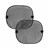 hauck 2er Set Sonnenblende für Auto Seitenfenster 40 x 40 cm, Auto Sonnenschutz mit Saugnäpfen zur Einfachen Befestigung, Universell Nutzbar