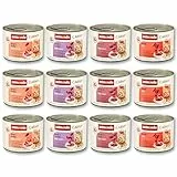 animonda Carny Adult Herzhafte Variation (12 x 200 g), Katzennassfutter für ausgewachsene Katzen, Nassfutter mit 100 % frischen, fleischlichen Zutaten, Katzenfutter ohne Getreide und Zucker