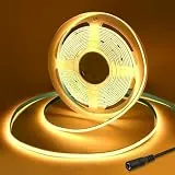 Yamlten DC 1m 12V COB LED Streifen,3000k Warmweiss,ip20 Nicht wasserdicht 320LEDs LED Strip,flexibles LED Band für TV Hintergrundbeleuchtung,Schrank,Schlafzimmer.(Stromversorgung schließt aus)