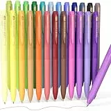 Four Candies Schnell trocknende Tinte farbige Stifte Set, 24 Farben einziehbare Gel-Stifte, 0,7mm Fine Point bunte Stifte für Notizen & Zeichnung, mit Komfort-Griff für Büro, Schule & Haus