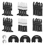 Multitool Sägeblätter, 23 tlg Sägeblätter Kit Oszillierwerkzeug Zubehör Oszillierendes Sägeblatt Set für Metall/Holz/Kunststoff, Schnellspanner, für Multimaster, Ryobi, Milwaukee, Rockwell Usw