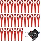 140 Stück Rasentrimmer Kunststoffmesser, Ersatzmesser Rasentrimmer Set, Rasentrimmer Ersatzklingen Rasentrimmer Zubehör für Kunststoffmesser Akku-Rasentrimmer