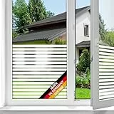d-c-fix Fensterfolie Linia - 67,5 cm x 1,5 m – statische Sichtschutzfolie mit modernem Muster für Glasflächen – selbsthaftend, blickdicht, dekorativ