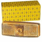 HELLA 2PS 006 717-031 Seitenmarkierungsleuchte - Begrenzungsleuchte - Anhänger - Wohnwagen - Halogen - 12V - Schraubanschluss/Anbau - ADR/GGVS - Lichtscheibenfarbe: gelb - rechts/links - Menge: 1