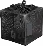 MUSLONG Teichfilterbox Filterbeutel Mesh Filter Taschen Netzbeutel Pumpen-Barriere Tasche Schwarz Aquarium Mesh Filter Weiß Netzfilterbeutel Pumpe Netzbeutel für Aquarium, Garten, Teich (10 Zoll)