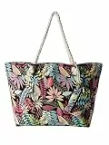 DonDon große Strandtasche XXL mit Reißverschluss - Umhängetasche Damen - große Badetasche für Urlaub vielseitige Shopper Tasche Damen für Strand Urlaub Must Haves Beach bag - Vintage Flower