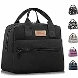 HOMESPON Lunchtasche Isolierte Kühltasche mit großer Kapazität und wasserdichtes Material. Tragbar für Frauen und Männer Schüler Büro Picknick(Schwarz)