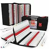 ARTEZA EverBlend Graffiti Marker, 120 bunte Marker mit Doppelspitze und 1 Blender Marker, feine Spitze und Keilspitze, alkoholbasierte Twinmarker, Marker Set in praktischer Tragetasche