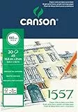 CANSON 1557® Zeichenpapier kopfgeleimt, DIN A5 - 14,8 x 21 cm, 30 Blatt, 180 g/m², leicht gekörnt
