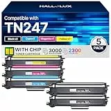 TN247 TN243CMYK Toner Kompatible für Brother TN-247BK TN-243CMYK TN 247 TN 243 für Brother MFC-L3750CDW Toner MFC L3750CDW DCP-L3550CDW MFC-L3770CDW MFC-L3710CW DCP-L3510CDW (5er-Pack)