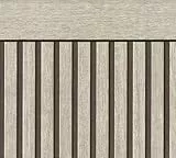 A.S. Création Vliestapete mit Wandpaneelmotiv & Sockelleiste 0,53 x 10,05 m - Grau, Schwarz - Tapete in realistischer Holzoptik Made in Germany - 399562