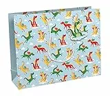 Clairefontaine 32475-6C - Geschenktasche Excellia, XL 37,3x11,8x27,5 cm, ideal für voluminöse Geschenke, Drachen, 1 Stück