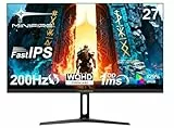 Minifire Gaming Monitor 27 Zoll - WQHD(2560×1440p),200 Hz, 1ms(OD) | HDR, Adaptive Sync-Technologie, Motion Blur Reduction Technologie | Schnelles IPS-Panel (MFG27F4Q-200)