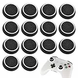 NYVOR 14 Stück Joystick Kappen, rutschfeste Thumbstick Kappen für Gamepad, Joystick Schutz aus Silikon, Thumbstick-Zubehör kompatibel mit Xbox One/Xbox 360/PS5/PS4/PS3/Series (Schwarz)