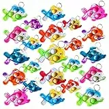 Victgame 30 Stück (Schüler der Schule Geschenke und Party Favors) Bulk Mini Pop Keychain Fisch Fidget für Schüler Geburtstag Partybegünstigungen