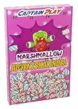 Marshmallow Adventskalender 2025 – 24 einzeln verpackte Mini Marshmallows, süßer CAPTAIN PLAY Weihnachtskalender, 1er Pack (1 x 96g)