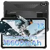 HOTWAV R7 Outdoor Tablet Android 13, 15600mAh 10.1 Inch HD+ Wasserdicht Tablets, 12GB+256GB/(2TB TF) Rugged Work Tablets, 16MP+16MP Camera Octa Core/Daul SIM 4G/IP68&IP69K/Face ID/GPS/OTG/Widevine L1