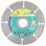 wolfcraft Diamant-Trennscheibe SOLID UNIVERSAL I 8317000 I Universell einsetzbar – ideal für Mauerwerk und Baumaterialien I Ø 115mm I 7mm