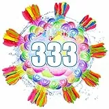333 Stück Wasserbomben Selbstschließend, wasserbomben ballons, Bunte Wasserballons aus Naturkautschuk für Wasserschlacht, Spielzeug für Draußen, Garten, Strand & Pool Party