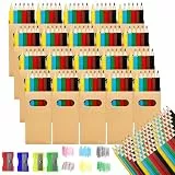 MirraSwit 20 Packungen Buntstifte Set mit je 6 Buntstiften, 120 Buntstifte Klein mit 4 Spitzer, Mini Stifte Mitgebsel für Kunst Zeichnung, Skizzieren, Kritzeln, Färbung